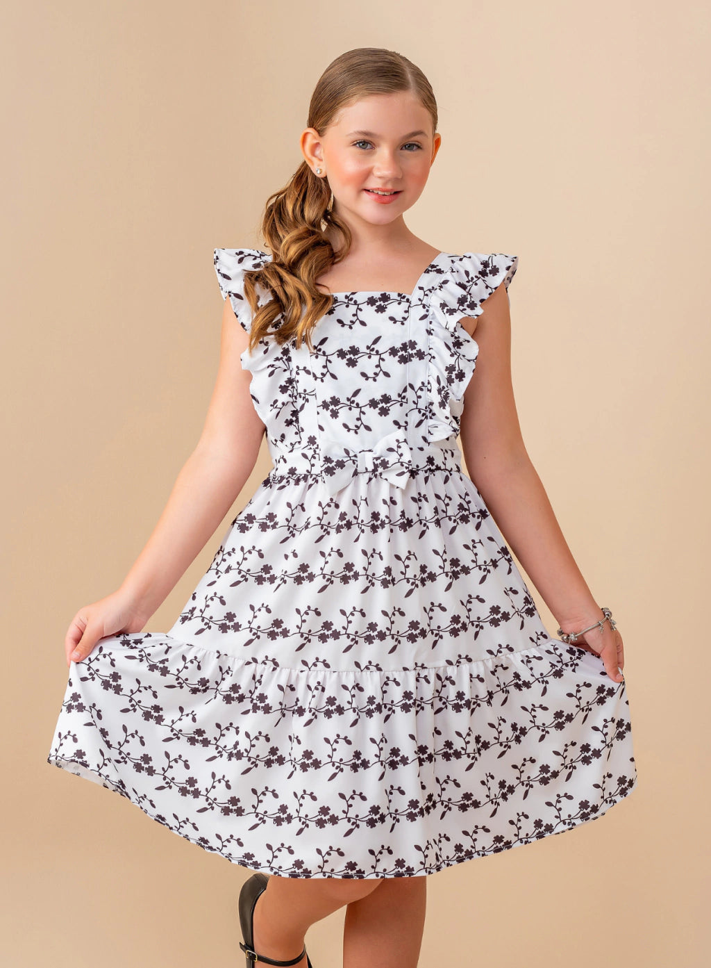 Vestido Jucy Preto Estampado