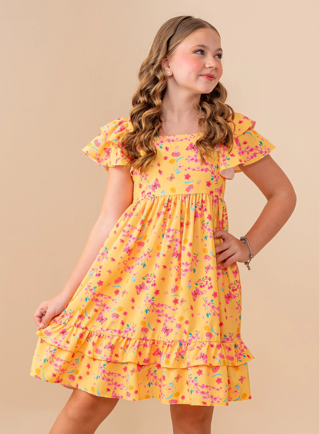 Vestido Eloá Jardim Amarelo