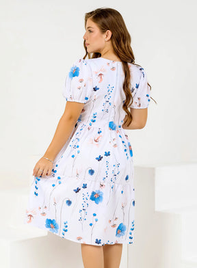 Vestido Laryssa Branco Flowers