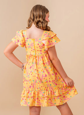 Vestido Eloá Jardim Amarelo